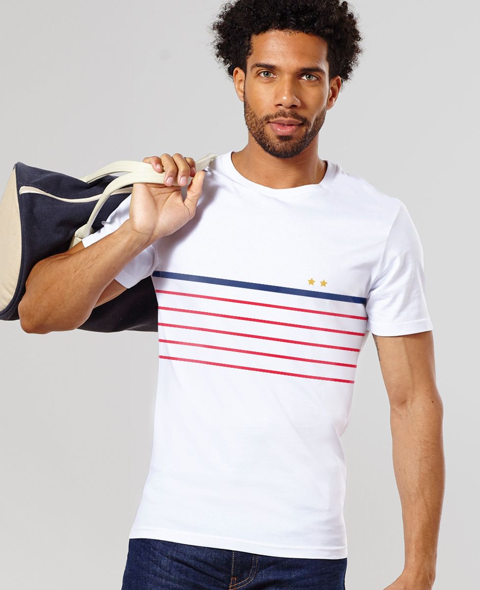 T-Shirt homme Deux étoiles à la française