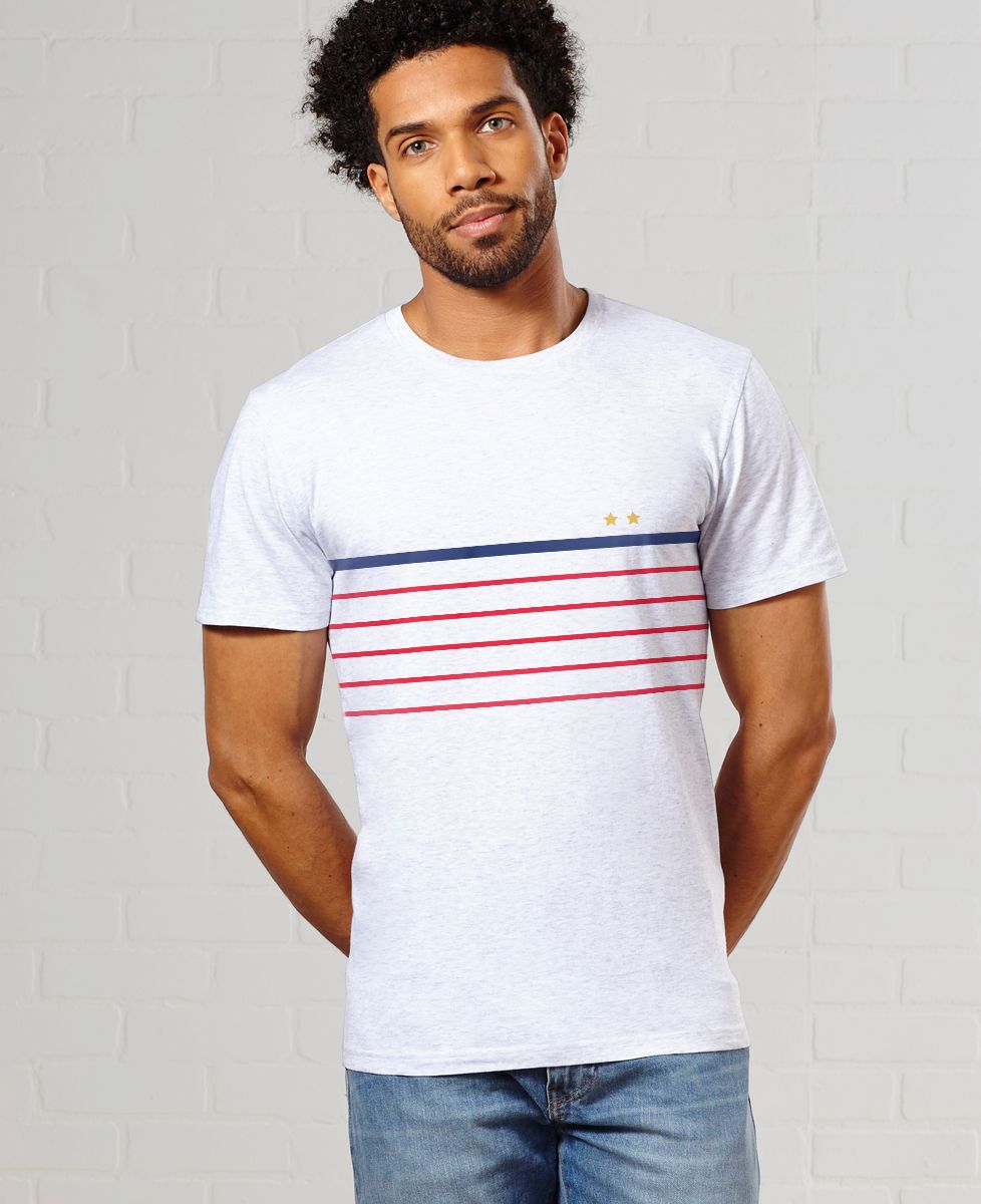 T-Shirt homme Deux étoiles à la française