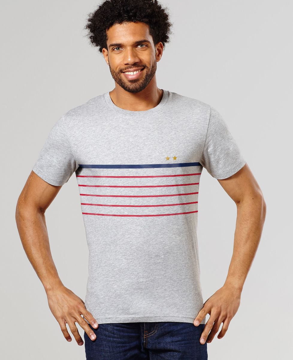 T-Shirt homme Deux étoiles à la française
