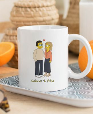 Couple cartoon personnalisé
