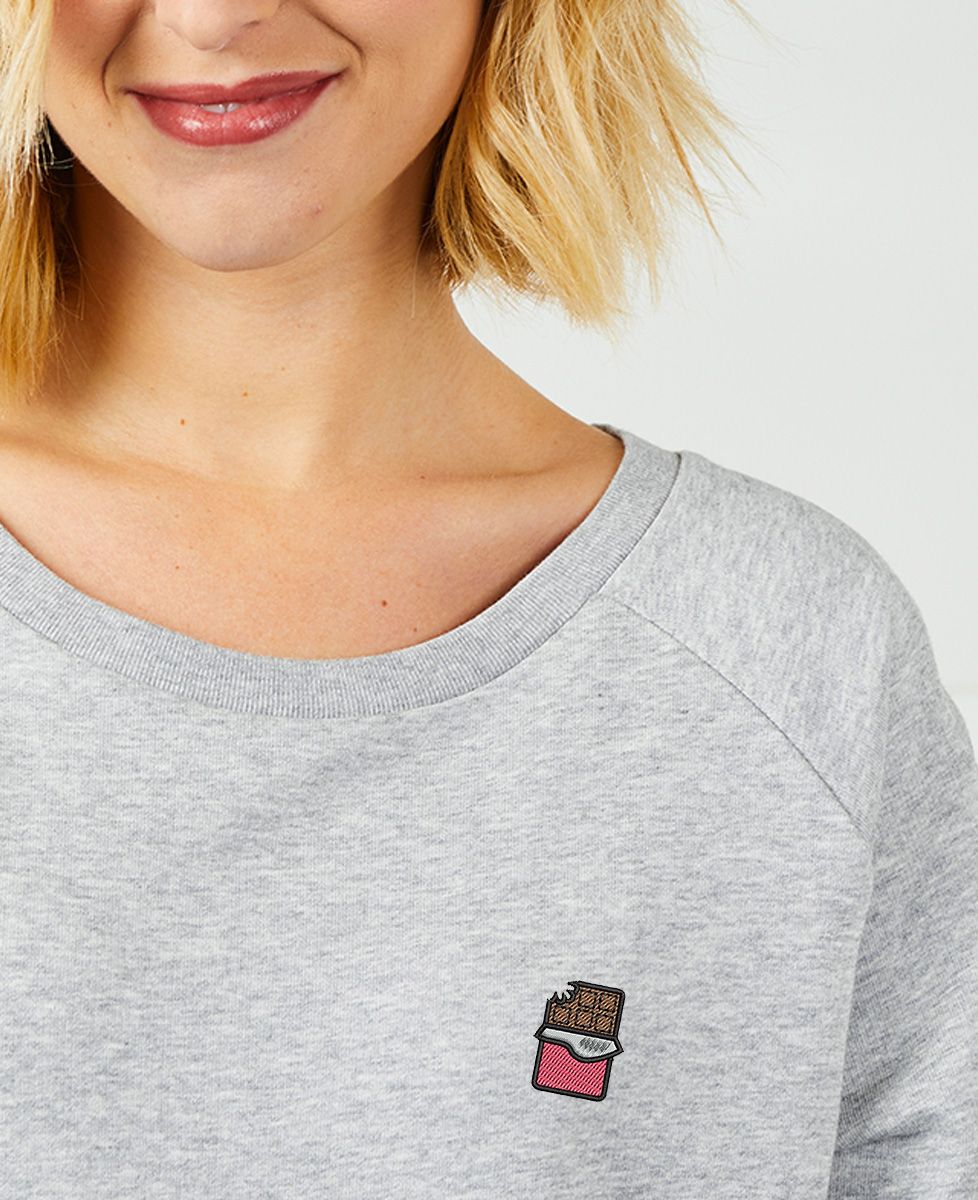 Sweatshirt femme Picto Chocolat brodé