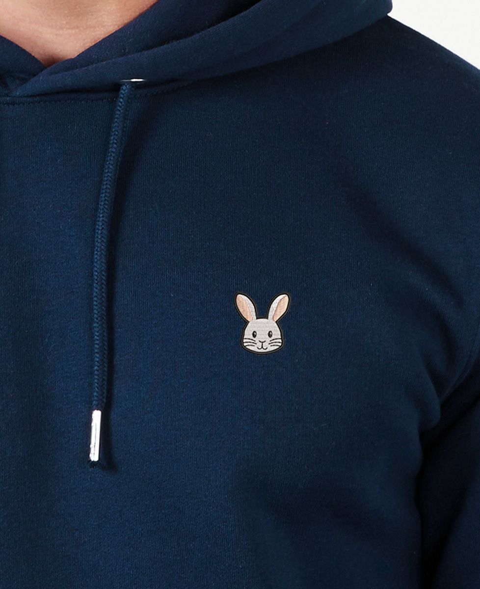Hoodie per lui Coniglio ricamato Picto