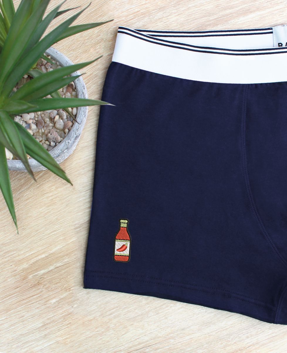 Boxer Picto Sauce Piquante brodé