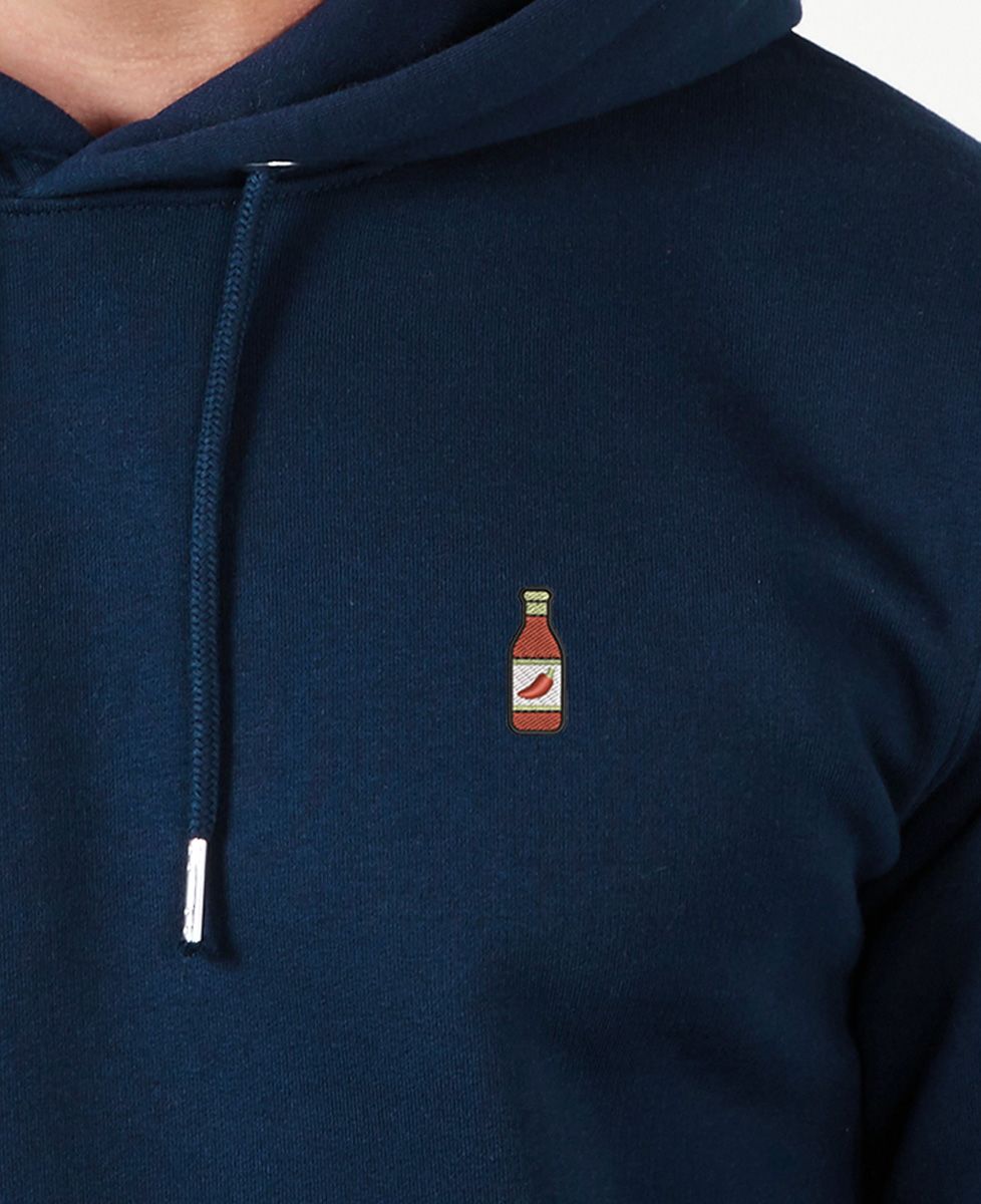 Hoodie per lui Salsa piccante Picto ricamata