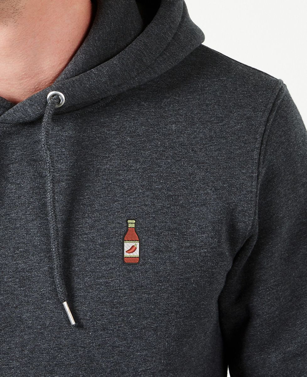 Herren-Hoodie Picto Pikante Sauce mit Stickerei | Monsieur TSHIRT