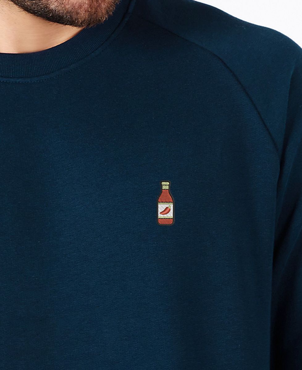Sweatshirt homme Picto Sauce Piquante brodé