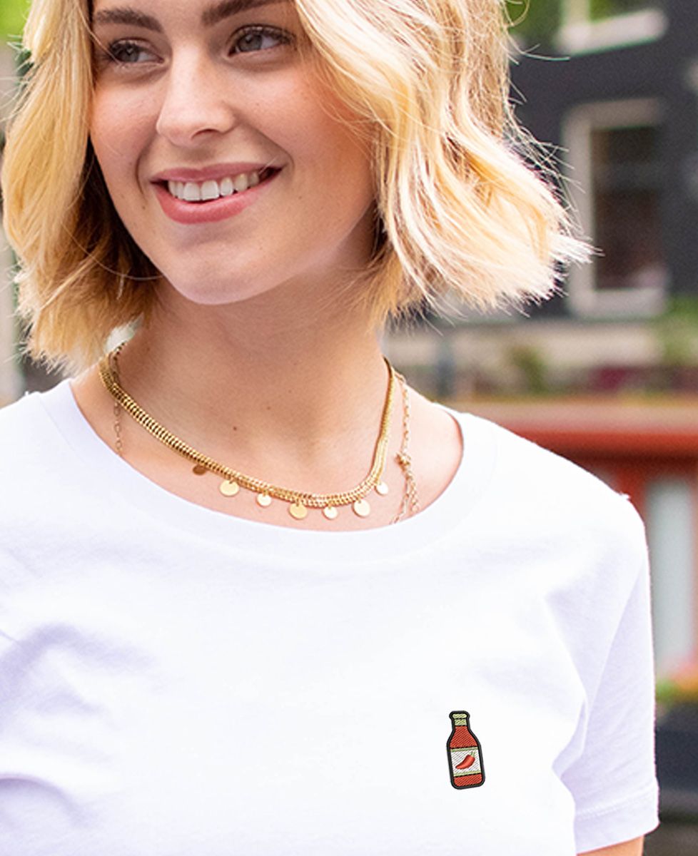 T-shirt femme Picto Sauce Piquante brodé