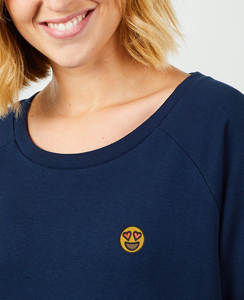 Sweatshirt femme Picto Amoureux brodé