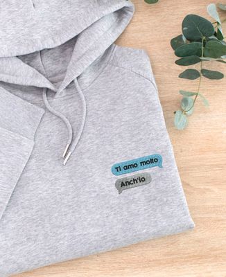 Hoodie per lei Testo ricamato personalizzato - Regali per coppie