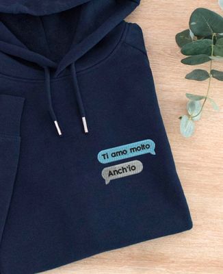 Hoodie per lui Testo ricamato personalizzato - Regali per coppie