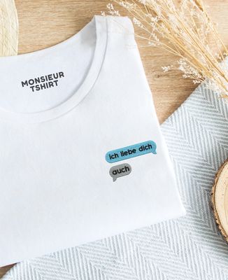T-Shirt für Männer Individuell bestickter Text - Geschenke für Paare