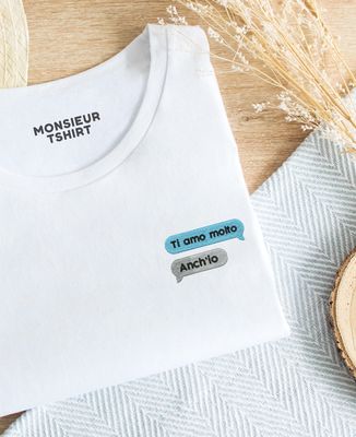 T-shirt per lui Testo ricamato personalizzato - Regali per coppie