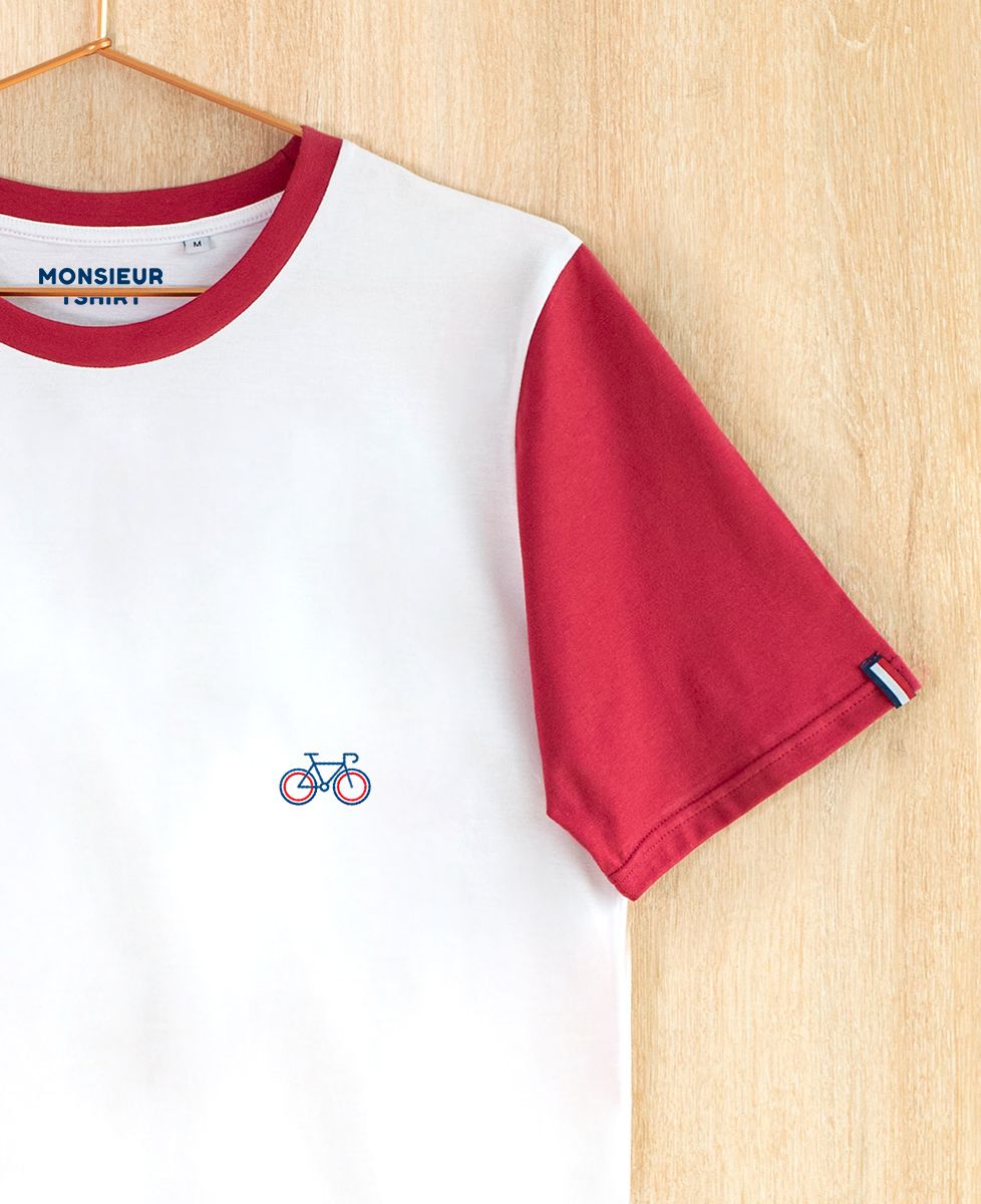 T-Shirt homme Vélo tricolore (brodé)