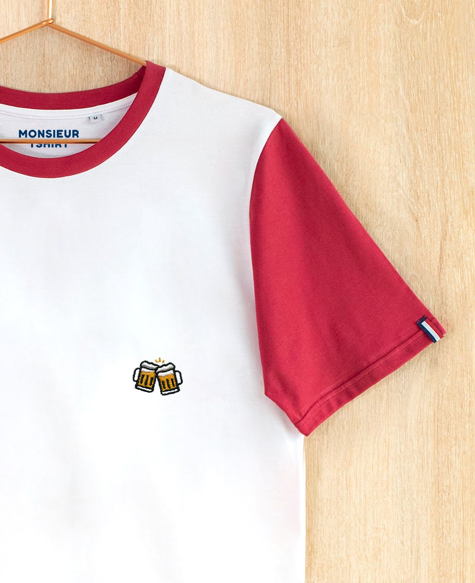 T-Shirt homme Pintes de bière (brodé)