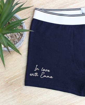Boxers In love with Custom embroidered
