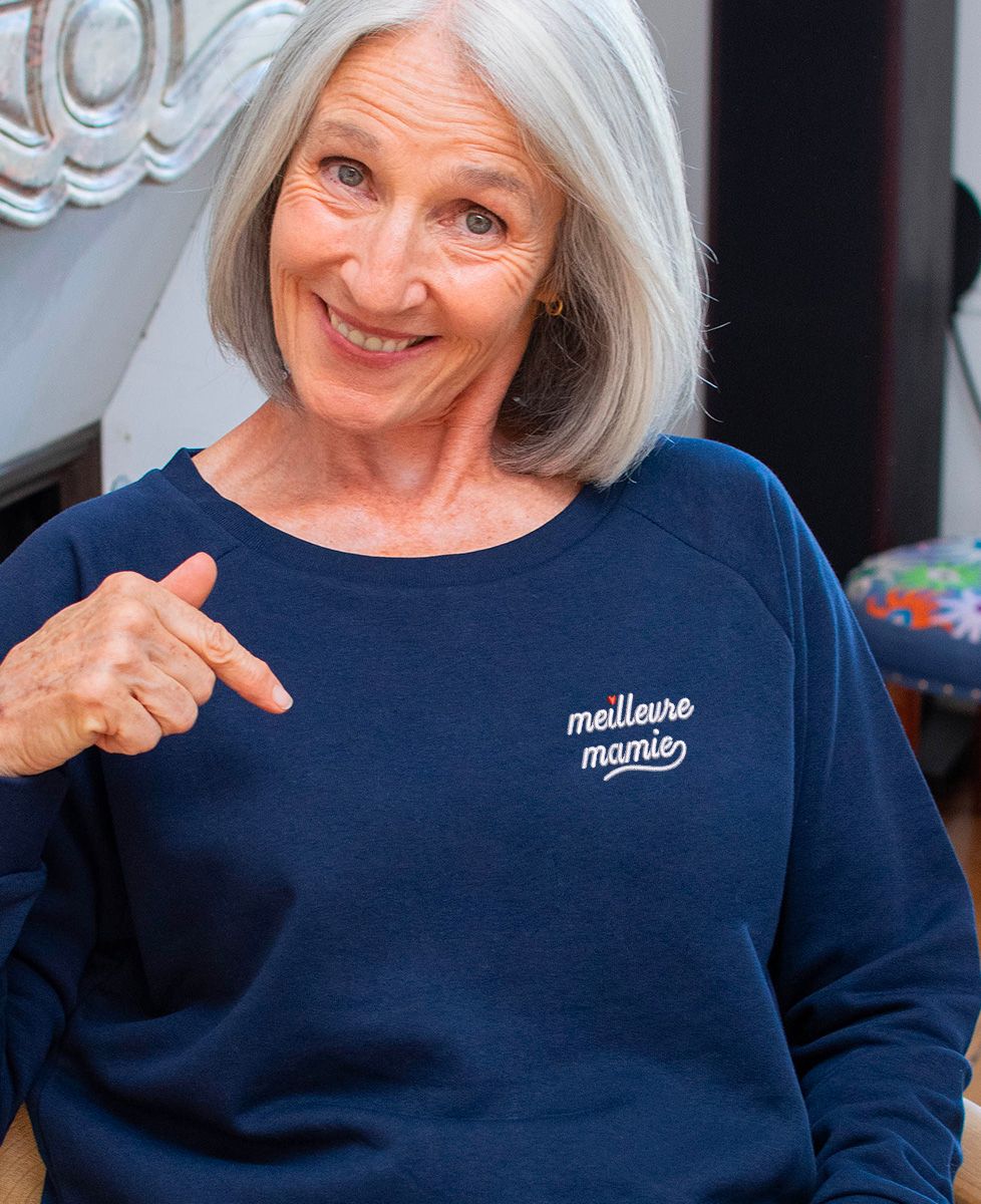 Sweatshirt femme Meilleure mamie (brodé) - Cadeaux Mamie
