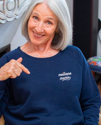 Sweatshirt femme Meilleure mamie (brodé) - Cadeaux Mamie