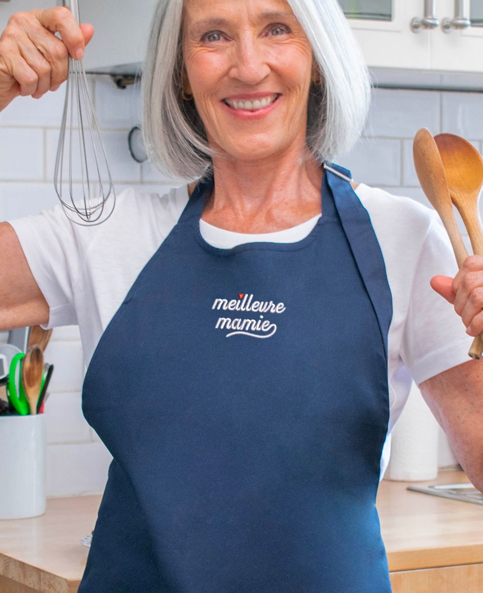 Tablier à poche Meilleure mamie (brodé) - Cadeaux Mamie
