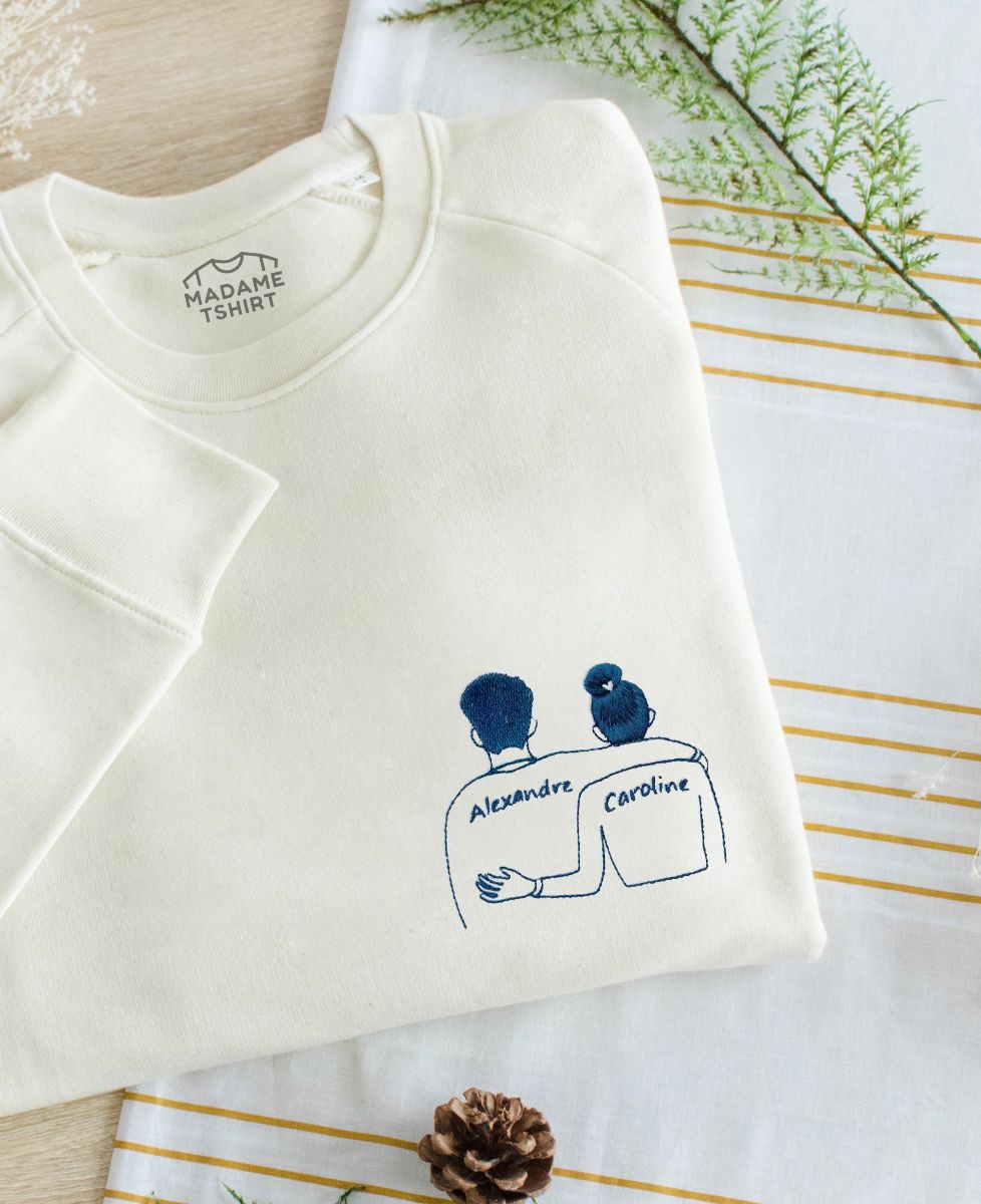 Sweat Couple brodé personnalisé I Monsieur TSHIRT