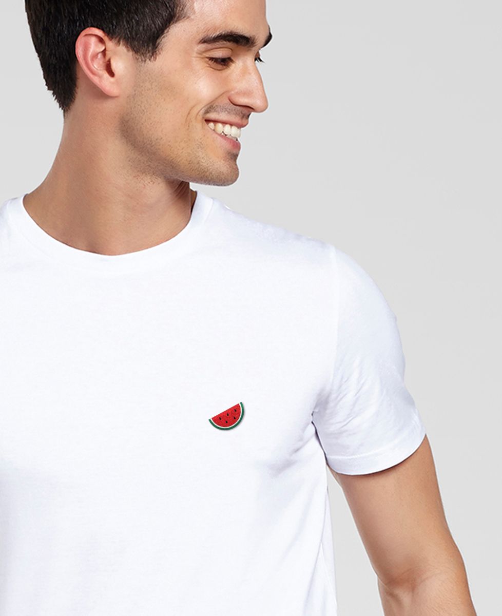 Heren-T-shirt Watermeloen (geborduurd)