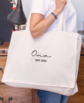 Maxi Tote Bags Oma seit personalisiertem Jahr - Geschenke Oma