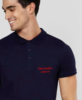 Polo homme Message brodé personnalisé