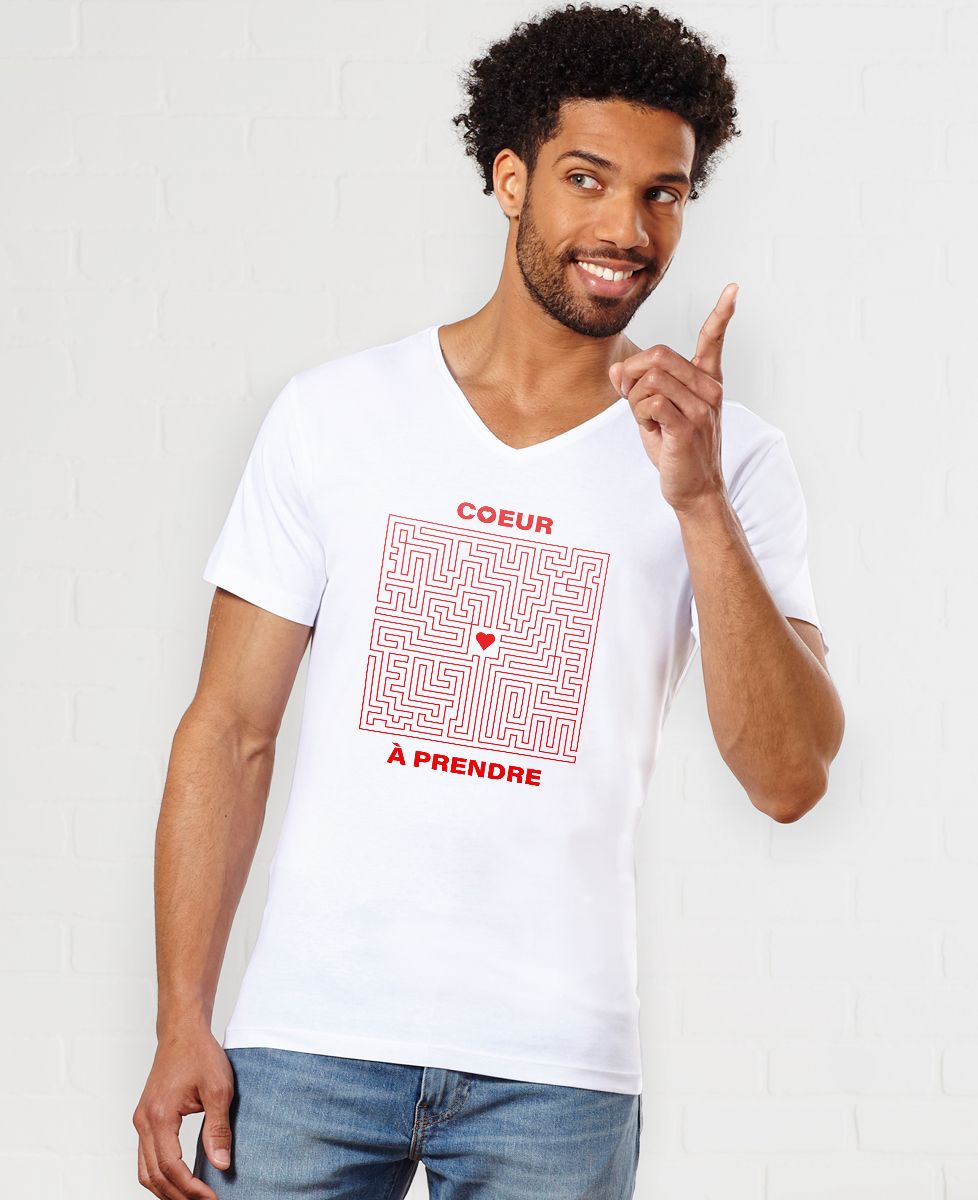 T-Shirt homme Coeur à prendre Labyrinthe