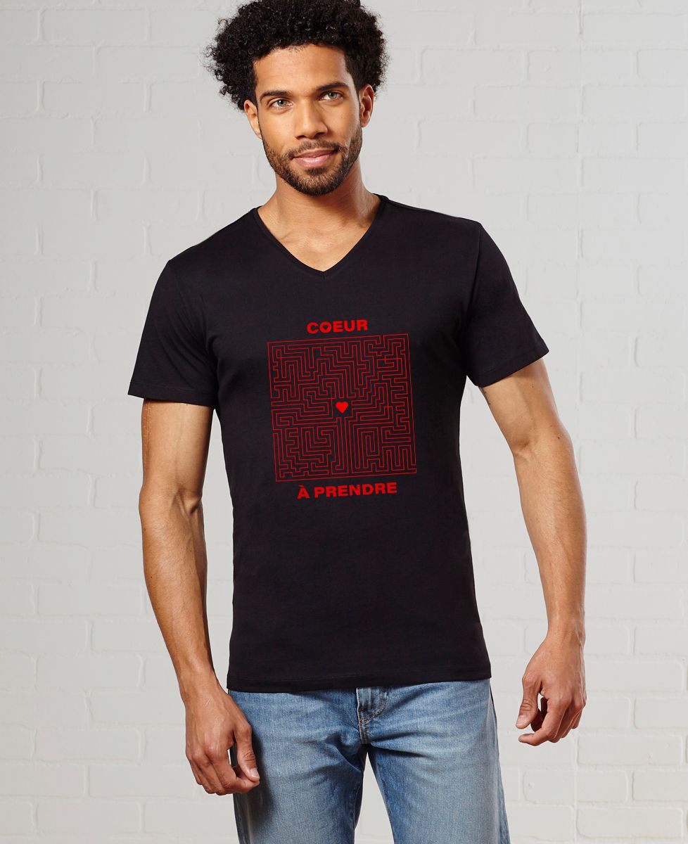 T-Shirt homme Coeur à prendre Labyrinthe
