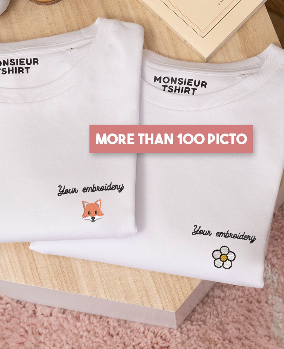 さらに100円引き◆MARITHE◆W EMBROIDERY LOGO TEE EMBROIDERED LOGO MULTI BORDER T-SHIRT_BROWNxWH