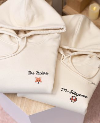 Hoodie Männer Gepersonaliseerde geborduurde tekst en pictogram - Sport, Papa-Geschenke, Geschenke Mama, Fußball, JGA & Hochzeit, Geschenke für Paare, EVJF