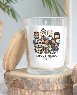 Bougie Famille figurine XXL - Cadeaux Papa, Cadeaux Maman, Cadeaux Papy, Cadeaux Mamie, Animaux