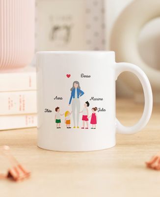 Mug Famille personnalisée grands-parents - Cadeaux Papy, Cadeaux Mamie