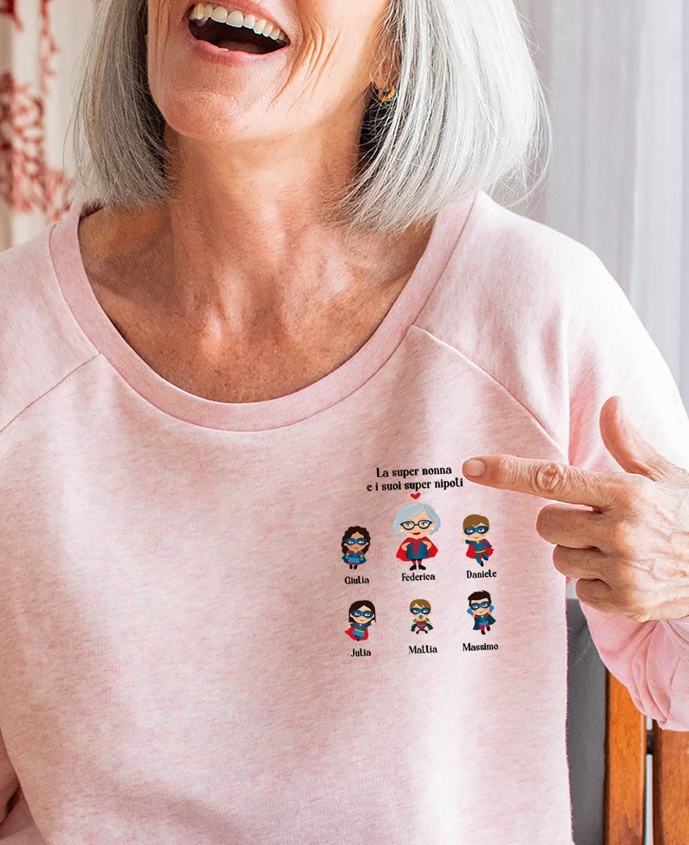 Tshirt Nonna Personalizzata - [ SCRIVI Nome ] La Miglior Nonna Del Mondo - Idea Regalo Originale Per Festa Dei Nonni - Maglietta Donna 100% Cotone