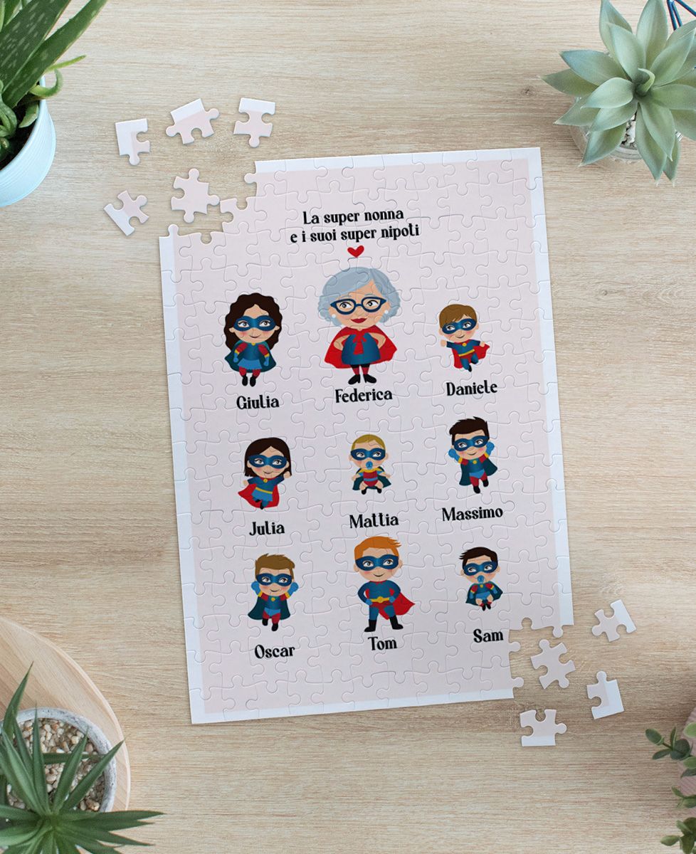 Puzzle Piastre Nonna Festa della Mamma Regali Godere Compleanno Nonna Acrilico Segno Decorazioni Casa Natale Souvenir Design Fiori Grazie per essere una Parte Così Importante della Mia Vita