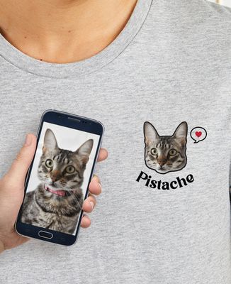 T-shirt per lui Testa di animale e nome personalizzato - Animali