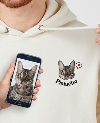 Hoodie voor heren Dierenkop en gepersonaliseerde voornaam - Dieren