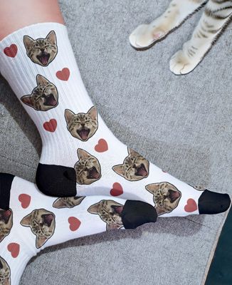 Calcetines unisex Cabeza de animal y pictograma personalizado - Animales