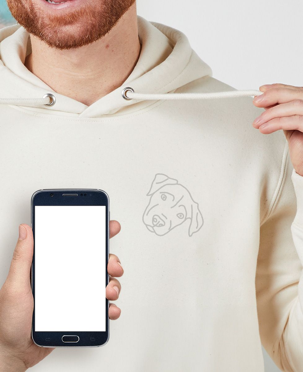 Hoodie homme Animal brodé à la main - Animaux