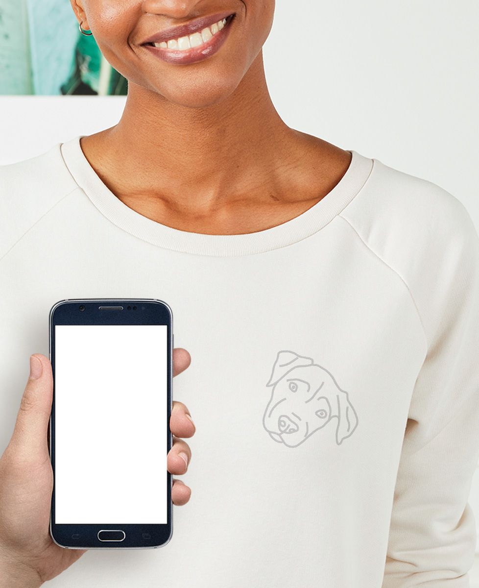 Sweatshirt femme Animal brodé à la main - Animaux