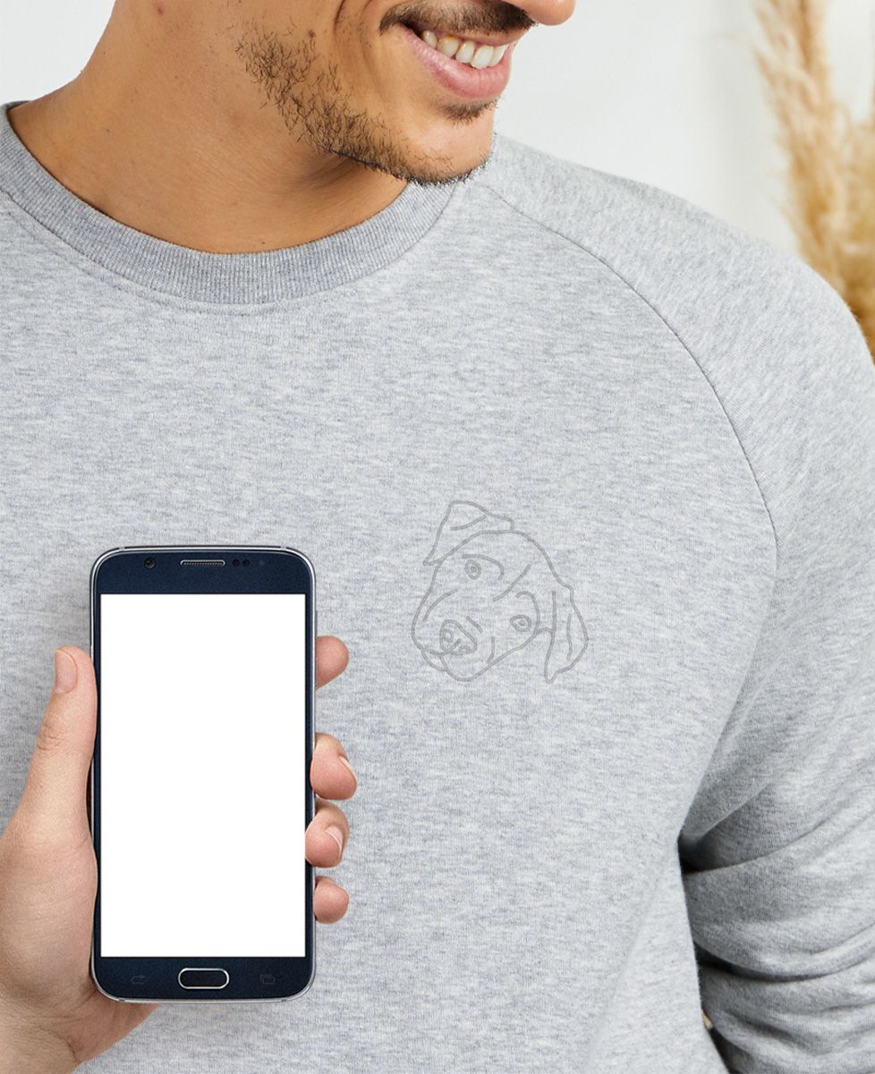 Sweatshirt homme Animal brodé à la main - Animaux