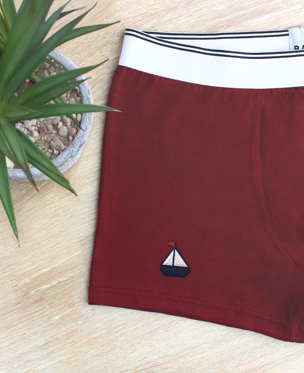 Boxershort Zeilboot (geborduurd) - Sport