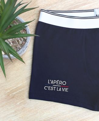 Boxer L'apéro c'est la vie (brodé)