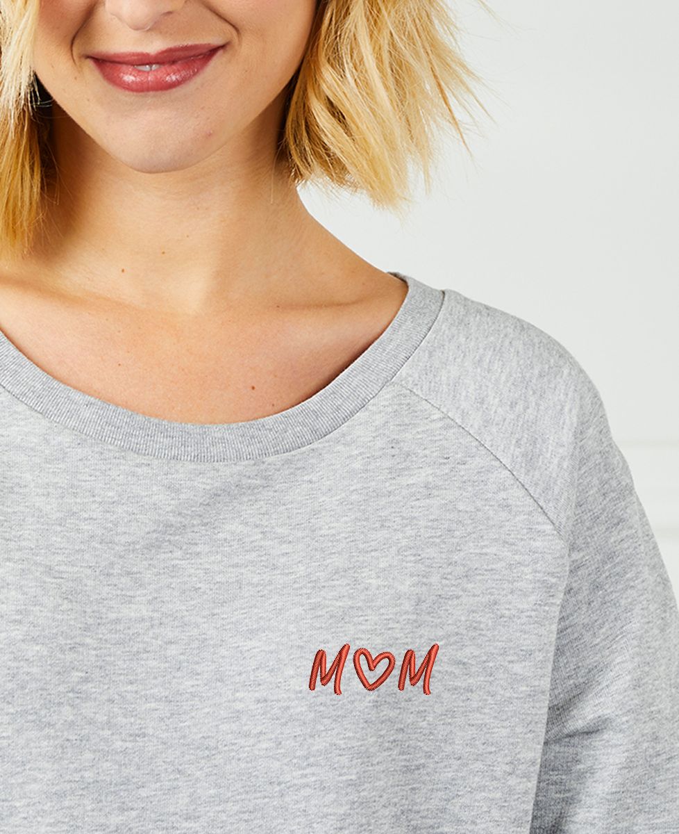 Sweatshirt femme MOM coeur - Cadeaux Maman