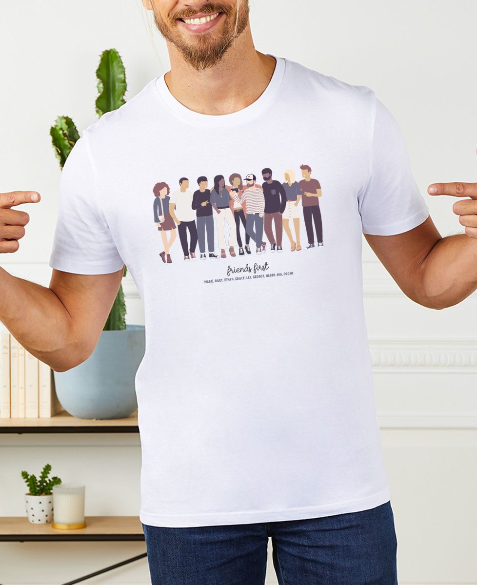 T-Shirt Men's band of friends personalized Monsieur TSHIRT