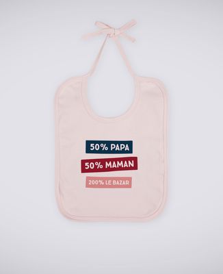 Bavoir 50% Maman 50% Papa 200% Le Bazar