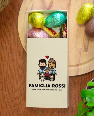 Scatola di cioccolato Figurina di famiglia - Regali per papà, Regali per la mamma