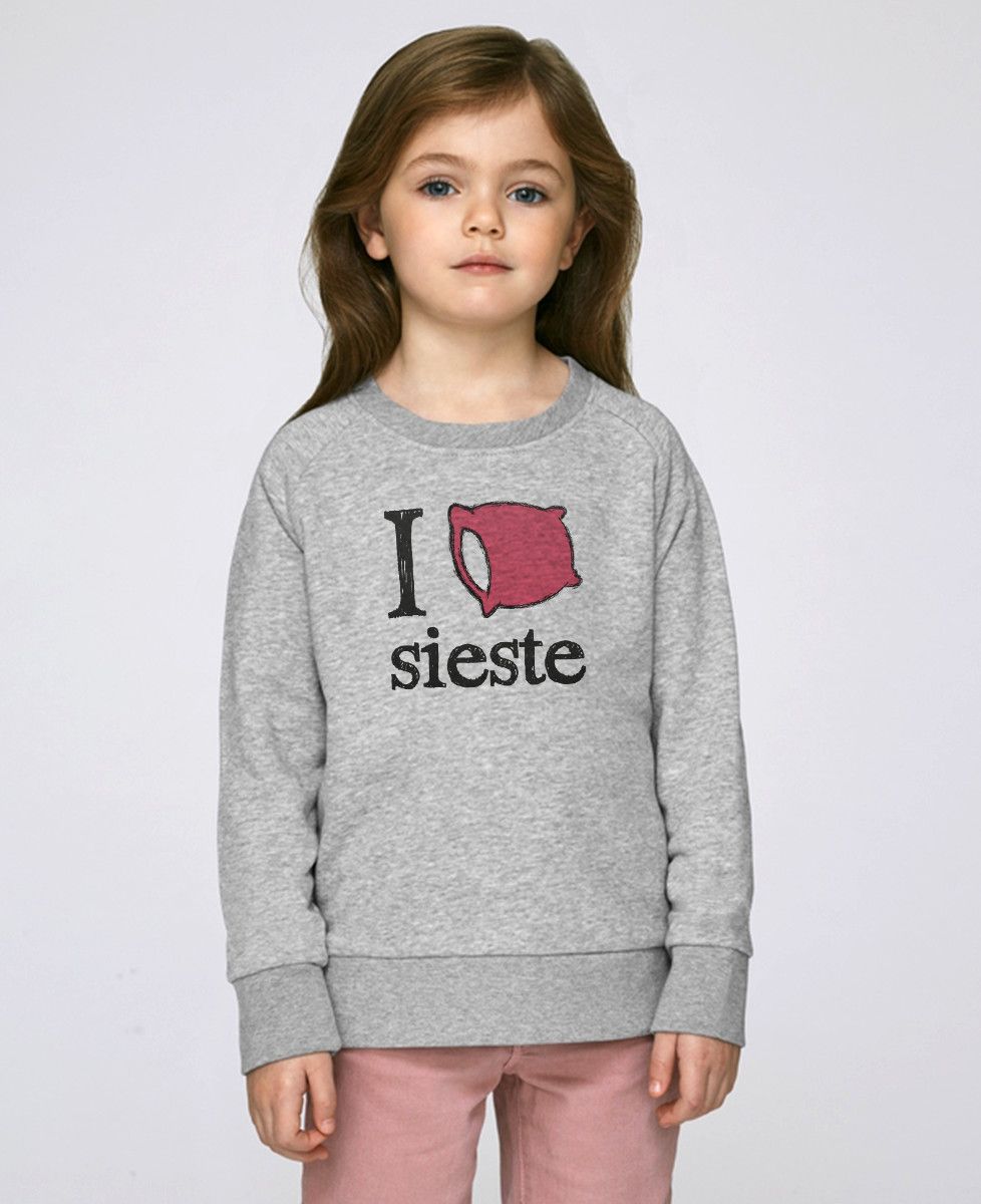 Sweatshirt enfant I love sieste