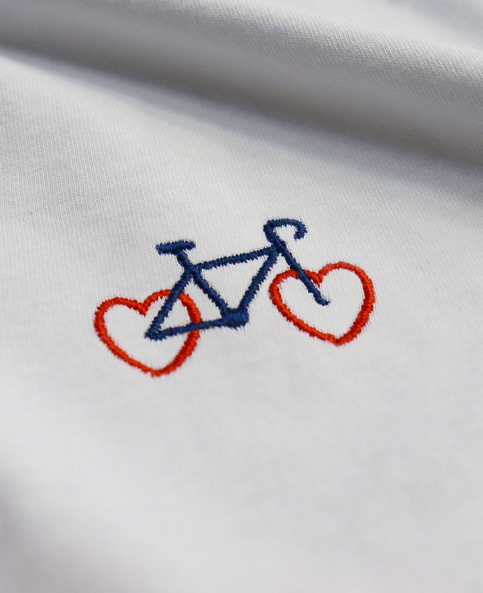 T-Shirt homme Vélo Coeur (brodé)