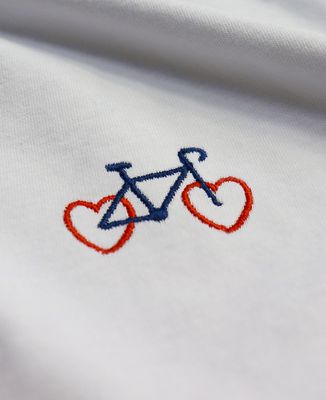 T-Shirt homme Vélo Coeur (brodé)