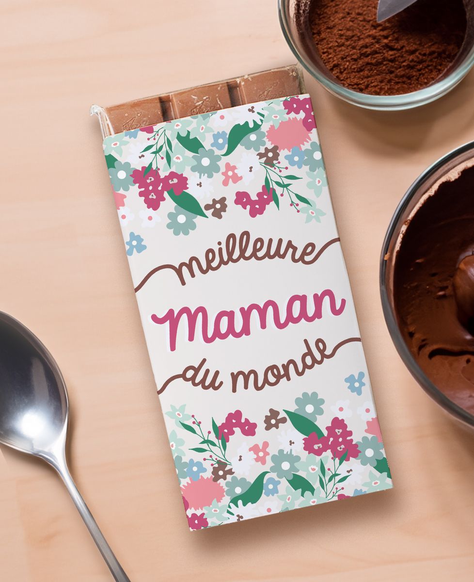 Tablette de chocolat Meilleure Maman du monde - Cadeaux Maman, Cadeaux Couple